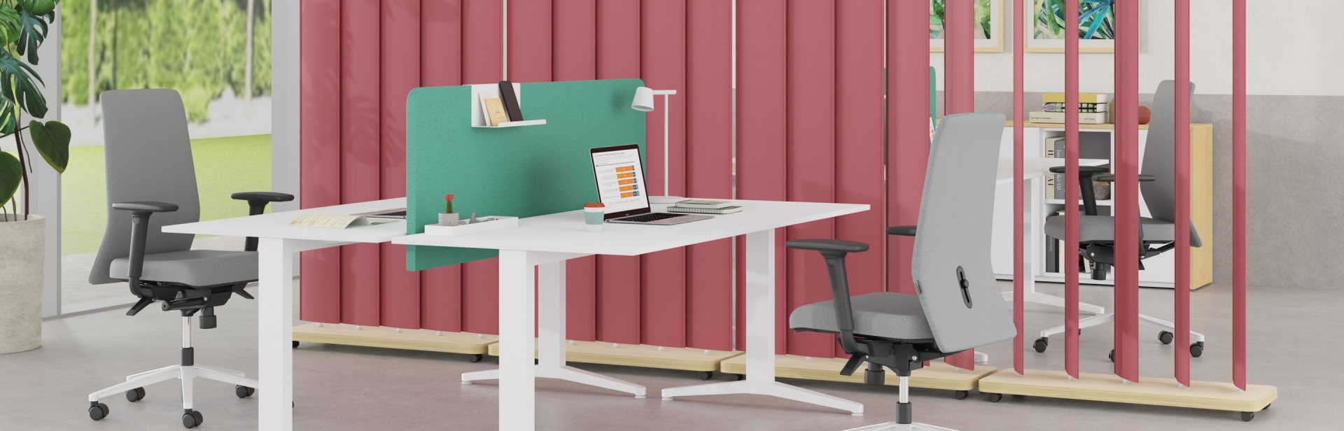 Modern Aesthetic Office Floor Partitions | Dromeas